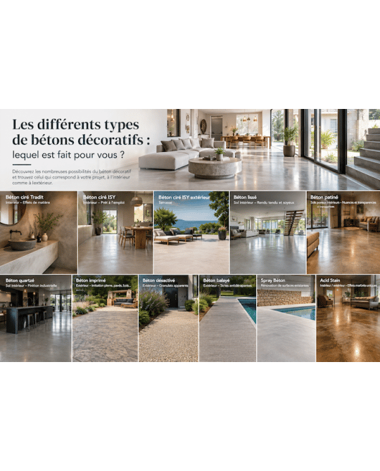 Les différents types de bétons décoratifs : lequel est fait pour vous ?