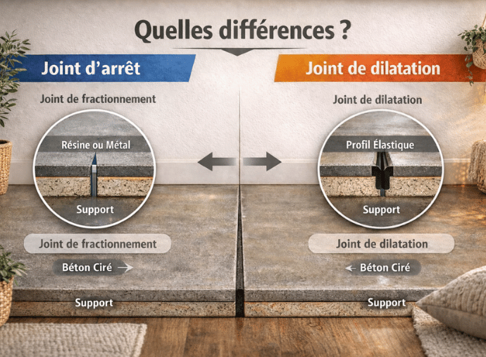 Joint d'arrêt et joint de dilatation : quelles différences ?