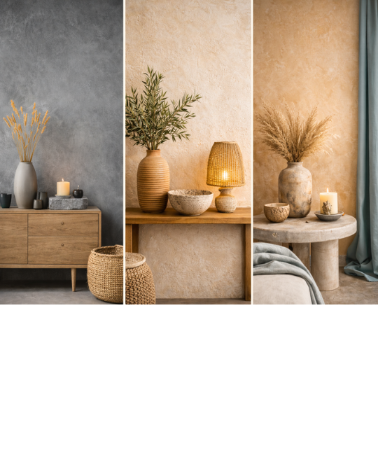 Béton ciré, chaux ou tadelakt ? Comparatif des revêtements tendance en 2025 !