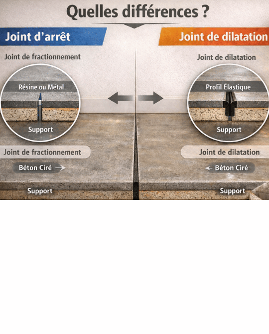 Joint d'arrêt et joint de dilatation : quelles différences ?