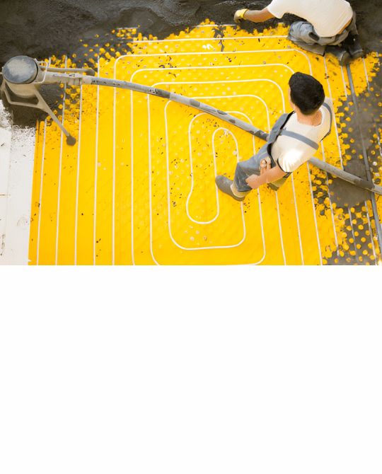 Béton ciré et chauffage au sol