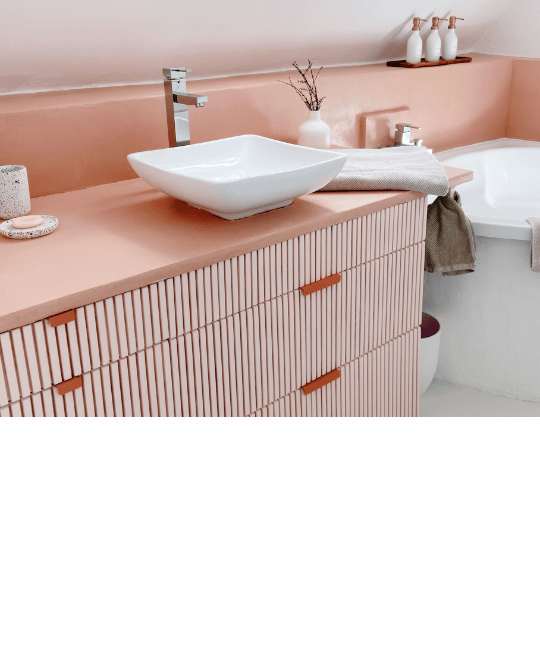 Le plan de toilette en beton ciré : une idée design !